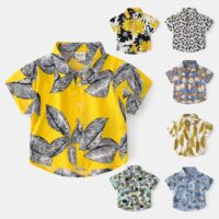 Baby Kid Boys Flower Cartoon Graphic Print Shirts Wholesale 220407245