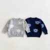 Baby Kid Boys Flower Print Sweaters Wholesale 24091351