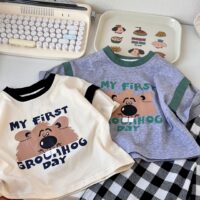 Baby Kid Boys Letters Cartoon Print T-Shirts Wholesale 230407303