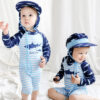 Baby Kid Boys Letters Color-blocking Cartoon Print Beach Jumpsuits Swimwears Wholesale 22042919