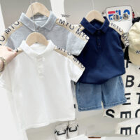 Baby Kid Boys Letters Color-blocking Polo Shirts Wholesale 25040387