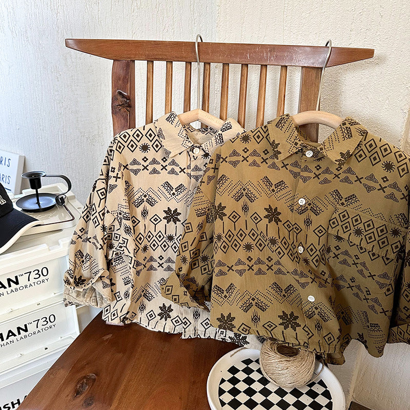 Baby Kid Boys Print Shirts Wholesale 230213401