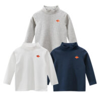 Baby Kid Boys Solid Color Cartoon Tops Wholesale 25022702