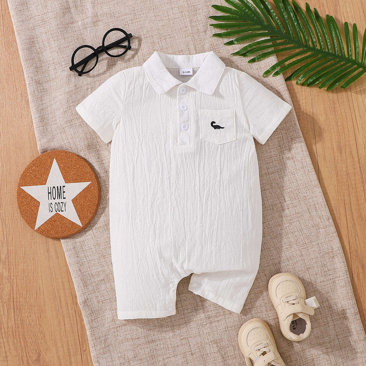 Baby Kid Boys Solid Color Dinosaur Rompers Wholesale 25070844