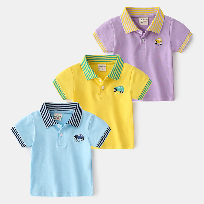 Baby Kid Boys Solid Color Polo Shirts Wholesale 220322129