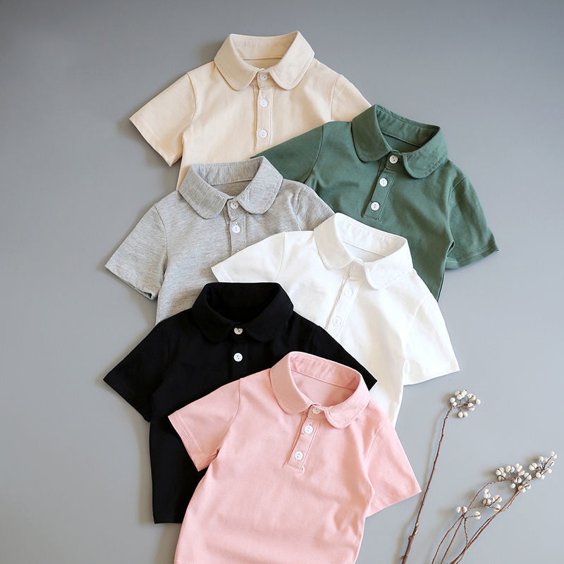 Baby Kid Boys Solid Color Polo Shirts Wholesale 25050891