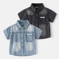 Baby Kid Boys Solid Color Shirts Wholesale 25060484