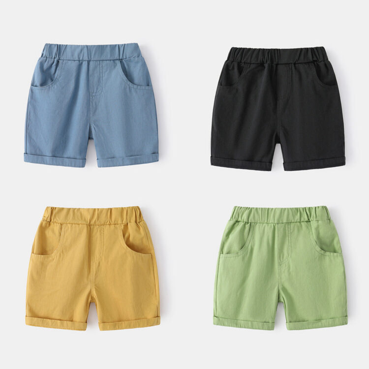 Baby Kid Boys Solid Color Shorts Wholesale 220407329