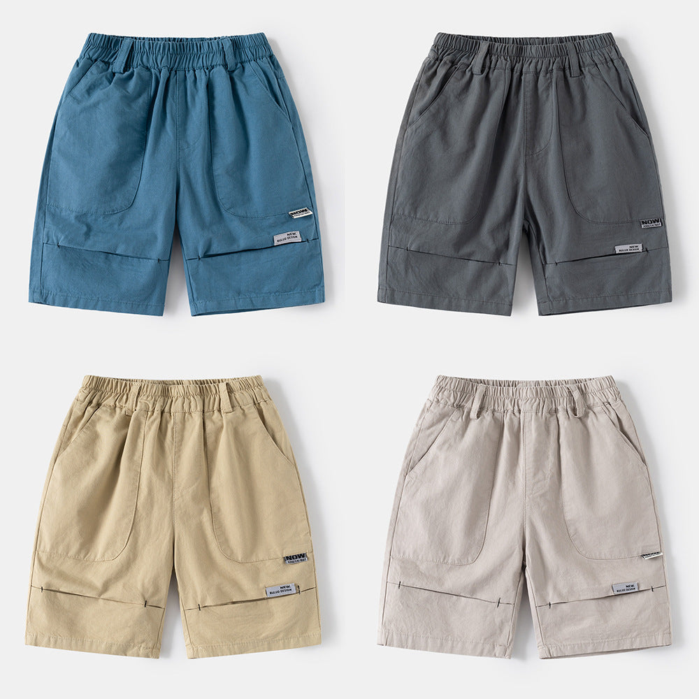 Baby Kid Boys Solid Color Shorts Wholesale 25060489