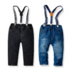 Baby Kid Boys Solid Color Striped Pants Jeans Wholesale 211109329