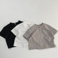 Baby Kid Boys Solid Color T-Shirts Wholesale 25040394