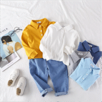 Baby Kid Boys Solid Color Tops Wholesale 22071518