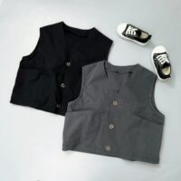 Baby Kid Boys Solid Color Vests Waistcoats Wholesale 220914569