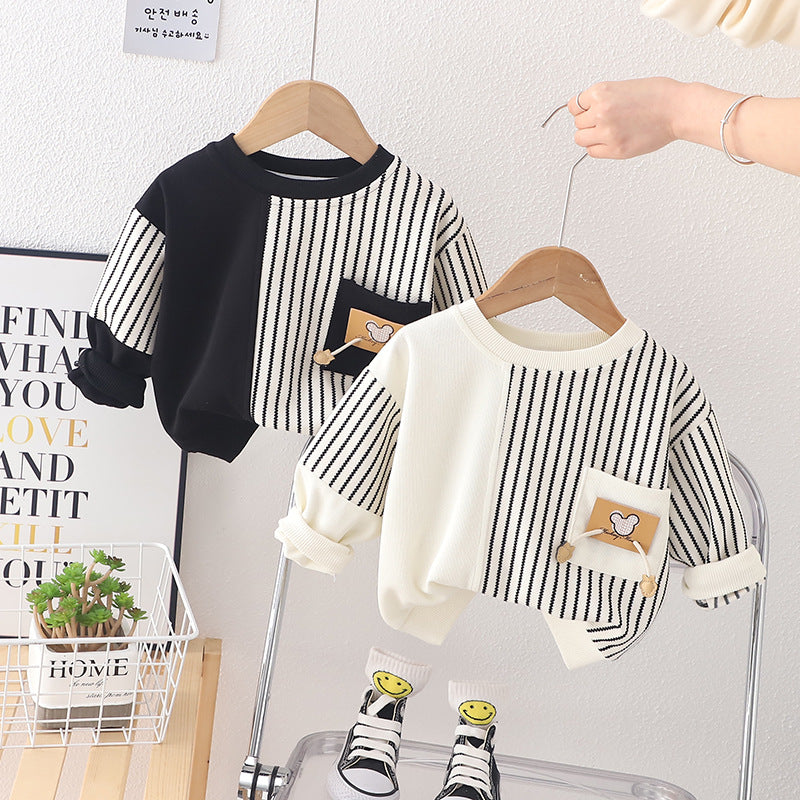 Baby Kid Boys Striped Hoodies Swearshirts Wholesale 230129325