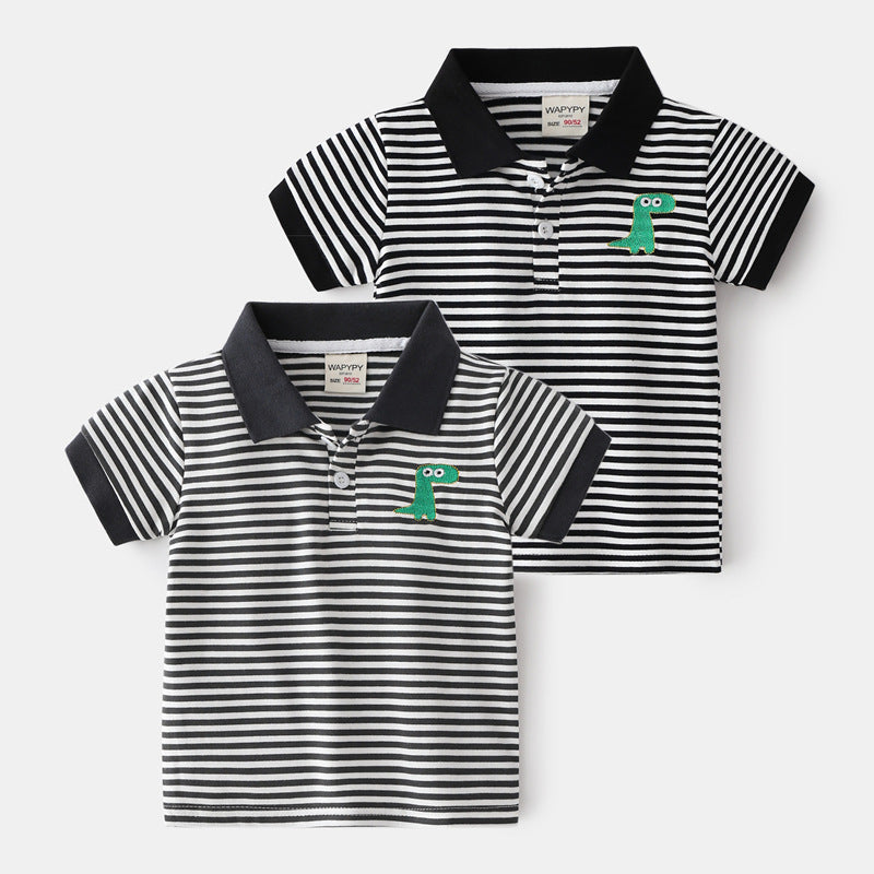 Baby Kid Boys Striped Polo Shirts Wholesale 220322118