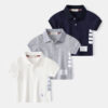 Baby Kid Boys Striped Polo Shirts Wholesale 220407306
