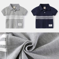 Baby Kid Boys Striped Print Polo Shirts Wholesale 220302169