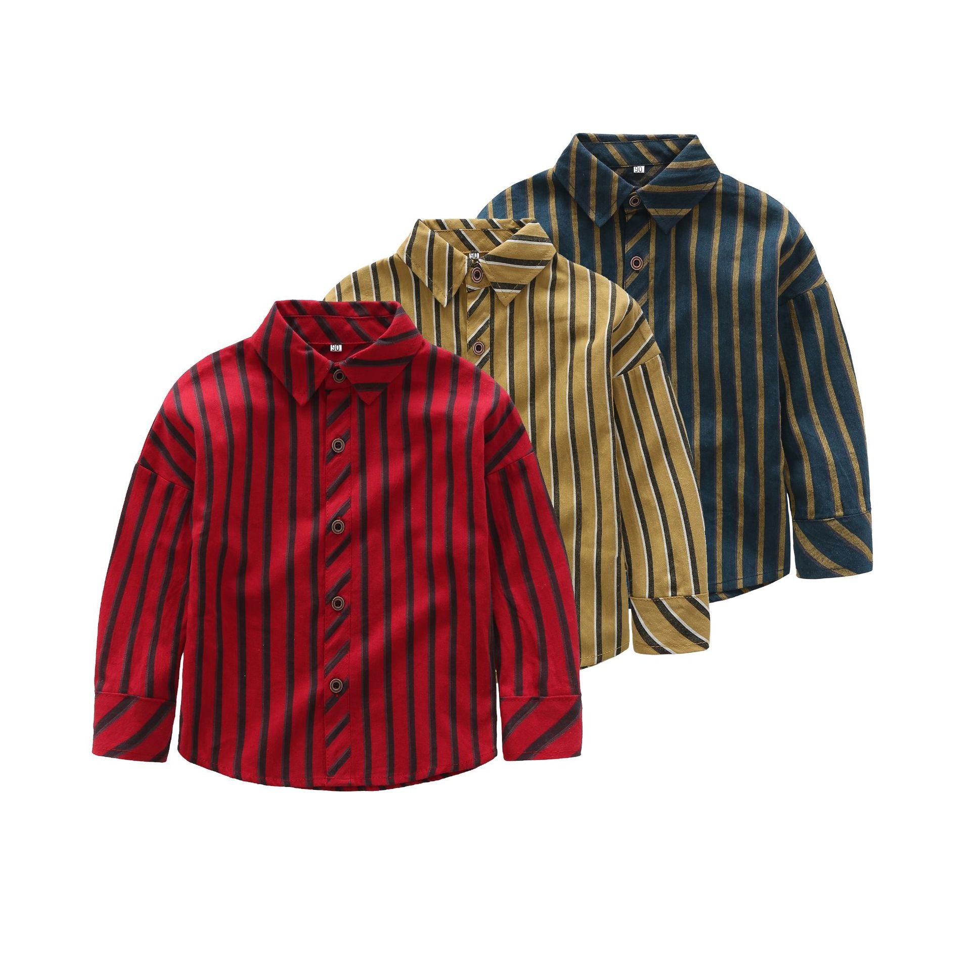 Baby Kid Boys Striped Shirts Wholesale 22042575