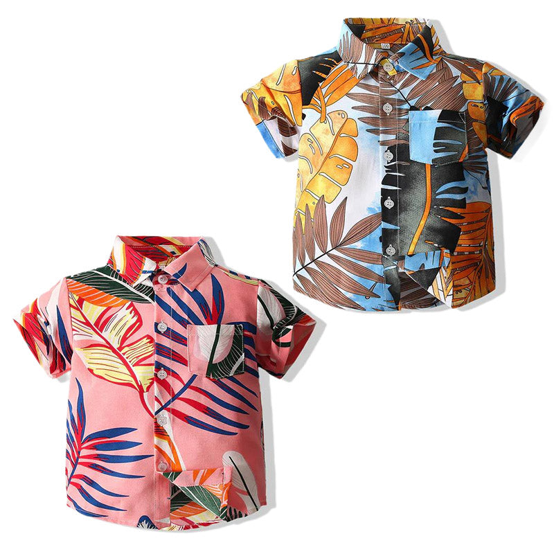Baby Kid Boys Tropical print Shirts Wholesale 230308351