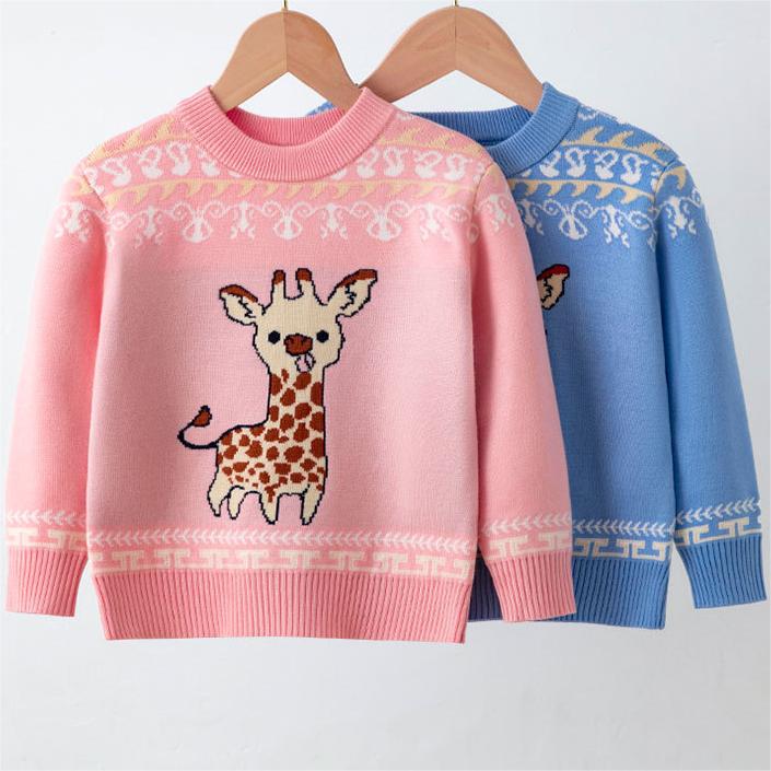 Baby Kid Girls Animals Cartoon Print Sweaters Wholesale 221130142