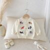 Baby Kid Girls Animals Embroidered Cardigan Wholesale 25092228