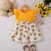 Baby Kid Girls Animals Print Print Dresses Wholesale 250708127