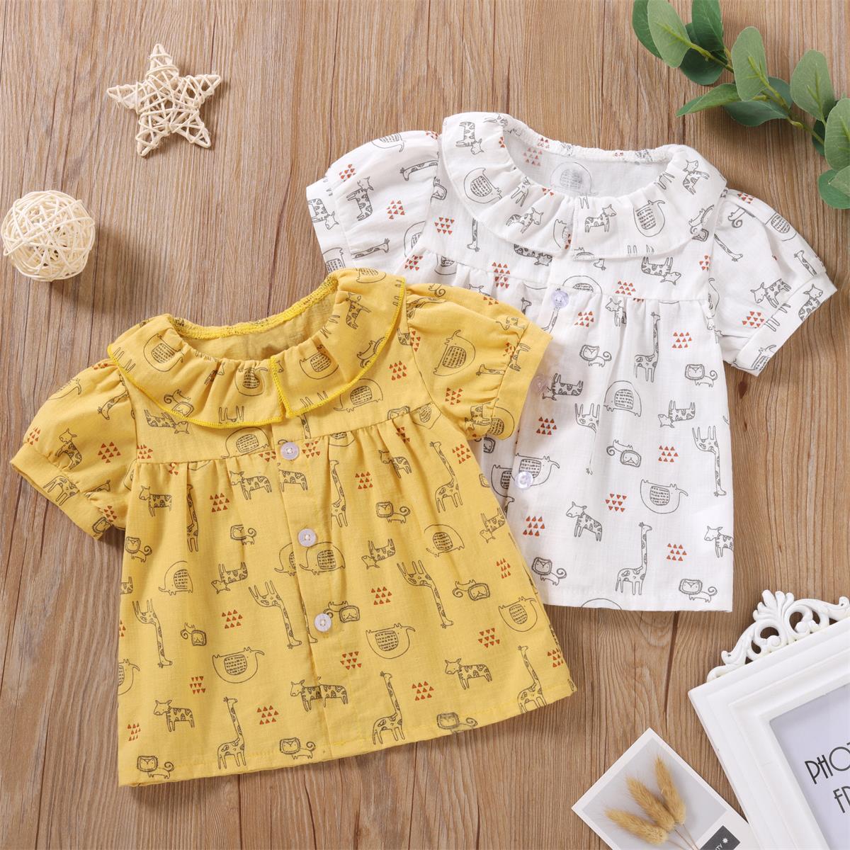 Baby Kid Girls Animals Print Tops Wholesale 25070821
