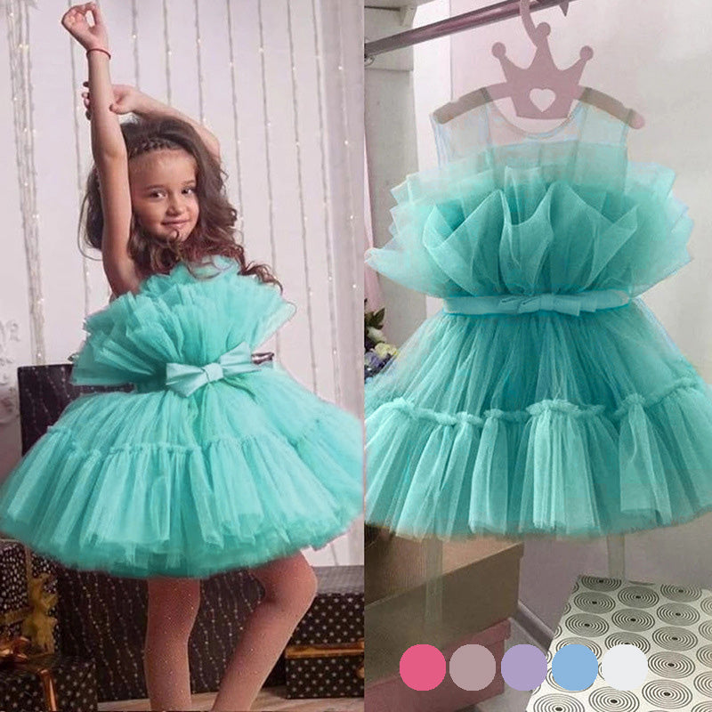 Baby Kid Girls Bow Dressy Dresses Princess Dresses Wholesale 230302113