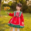 Baby Kid Girls Bow Lace Print Birthday Party Dresses Princess Dresses Wholesale 211115701