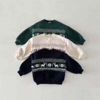 Baby Kid Girls Boys Animals Print Christmas Hoodies Sweatshirts Wholesale 240913153