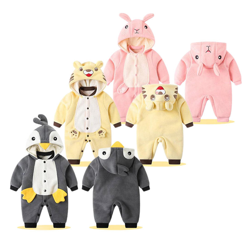 Baby Kid Girls Boys Cartoon Expression Jumpsuits Wholesale 211203394