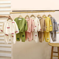 Baby Kid Girls Boys Flower Love heart Cartoon Bow Sleepwears Wholesale 24102302