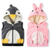 Baby Kid Girls Boys Letters Animals Cartoon Expression Embroidered Vests Waistcoats Wholesale 211203411
