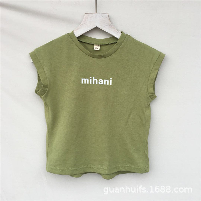 Baby Kid Girls Boys Letters Tank Tops Wholesale 22042940