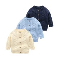 Baby Kid Girls Boys Solid Color Cardigan Wholesale 24091302
