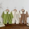 Baby Kid Girls Boys Solid Color Cartoon Jumpsuits Wholesale 23101944