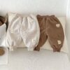 Baby Kid Girls Boys Solid Color Cartoon Pants Wholesale 24091397