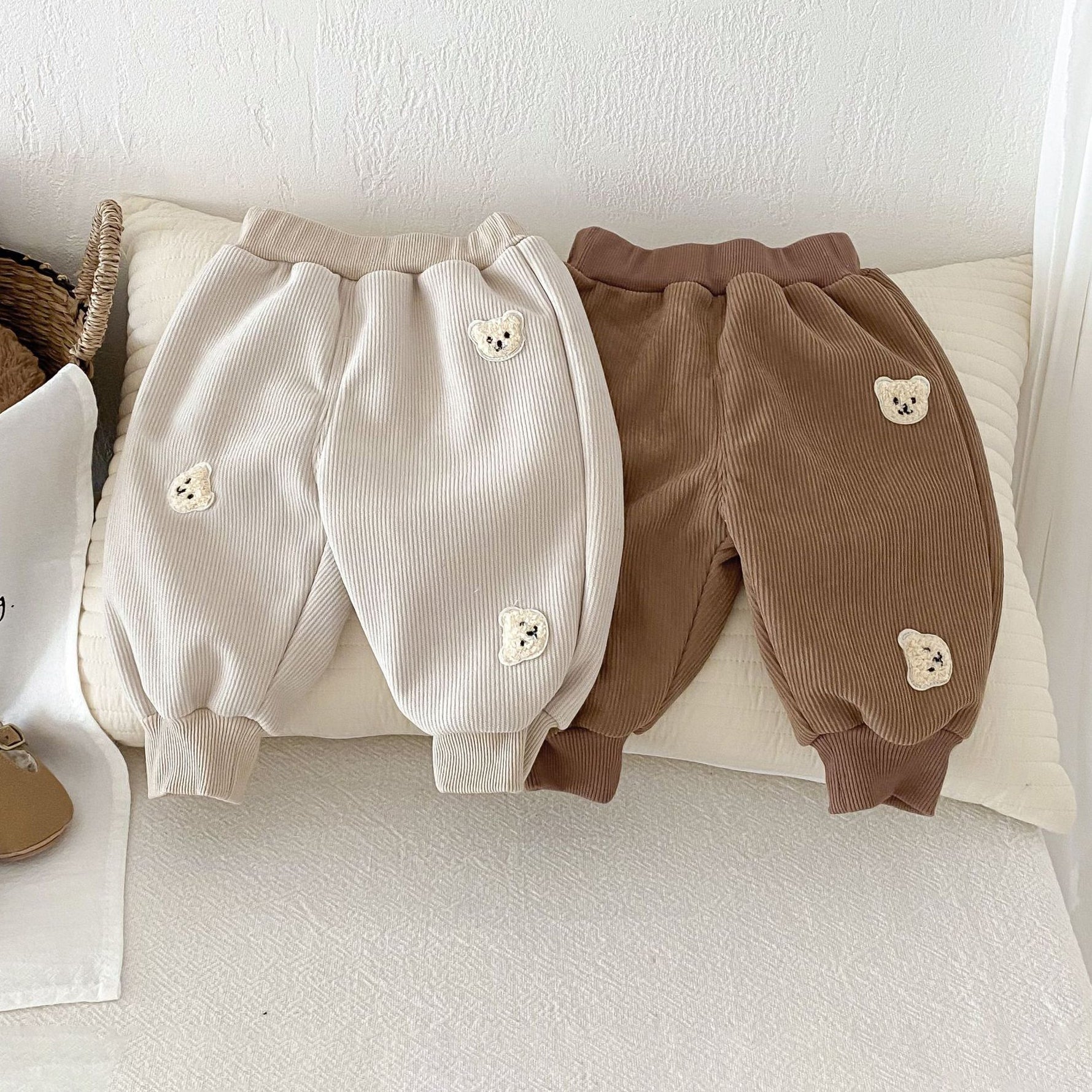 Baby Kid Girls Boys Solid Color Cartoon Pants Wholesale 24091397