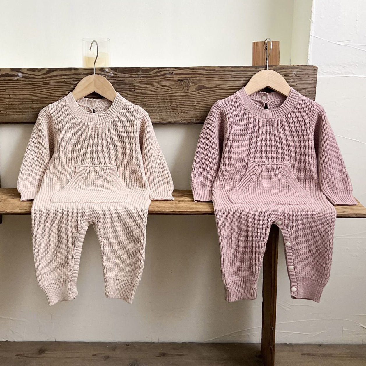 Baby Kid Girls Boys Solid Color Crochet Jumpsuits Wholesale 240802281