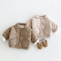 Baby Kid Girls Boys Solid Color Jackets Outwears Wholesale 240913199