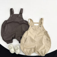 Baby Kid Girls Boys Solid Color Jumpsuits Wholesale 24080224