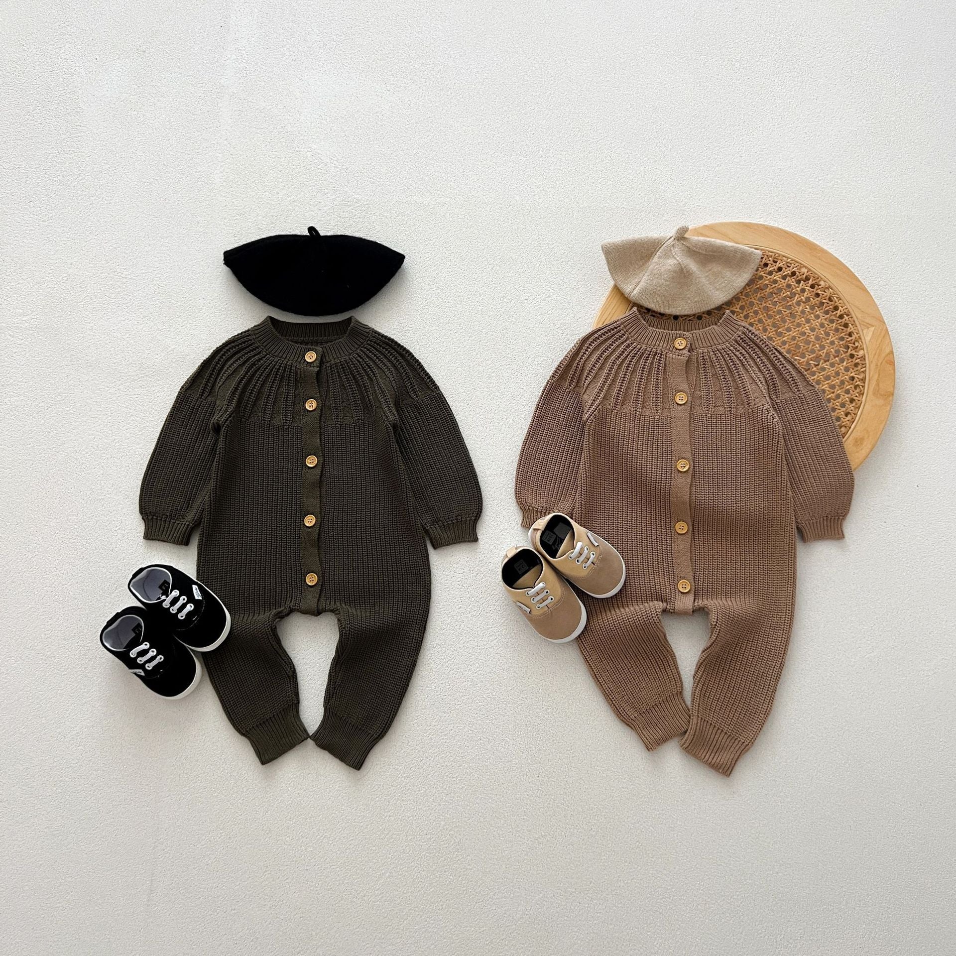 Baby Kid Girls Boys Solid Color Jumpsuits Wholesale 240802370