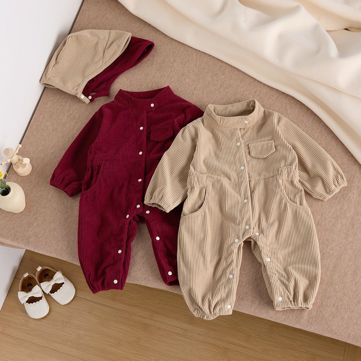 Baby Kid Girls Boys Solid Color Jumpsuits Wholesale 25022798