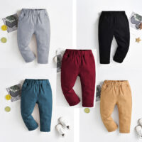 Baby Kid Girls Boys Solid Color Pants Wholesale 211109239