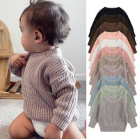 Baby Kid Girls Boys Solid Color Sweaters Wholesale 24091334