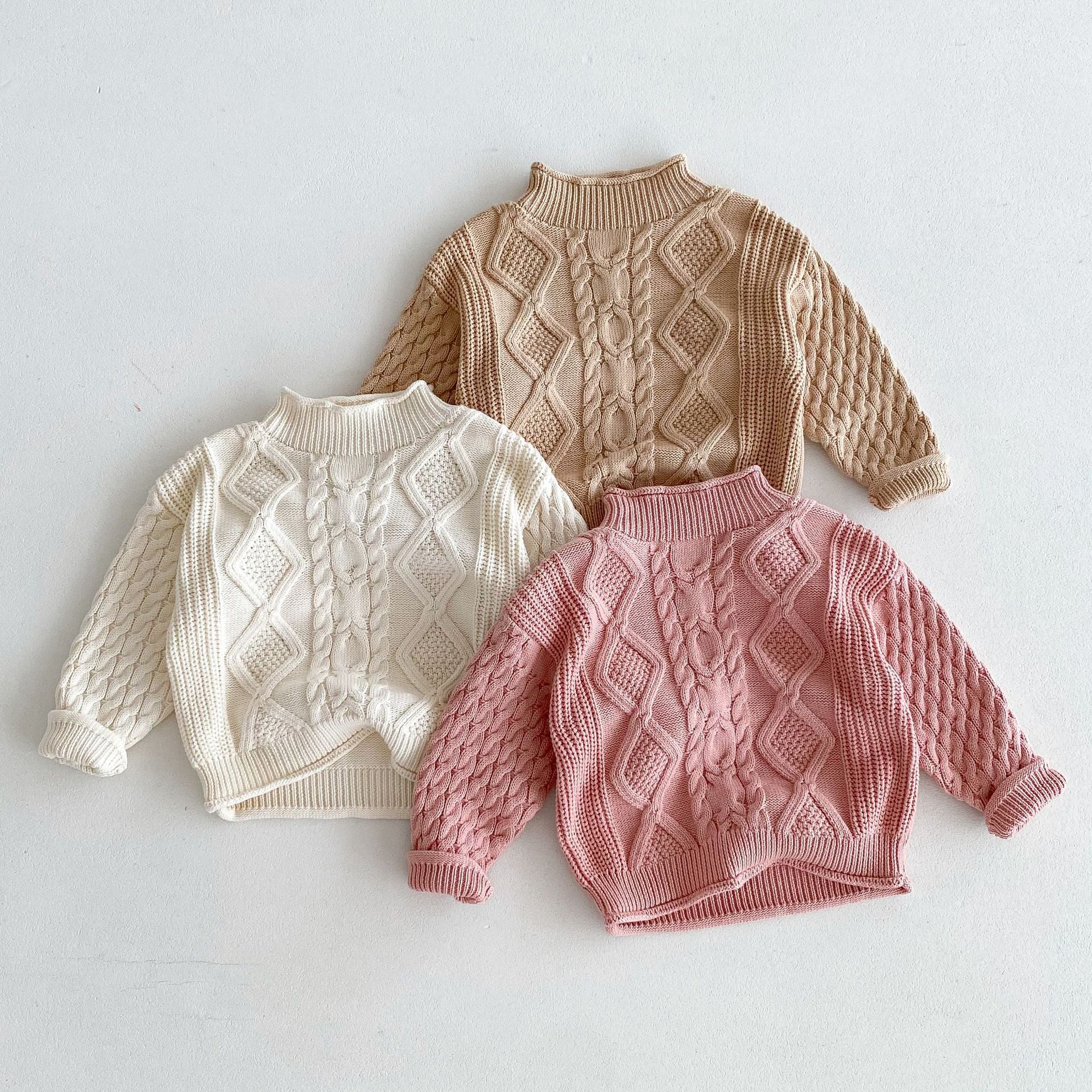 Baby Kid Girls Boys Solid Color Sweaters Wholesale 24091360