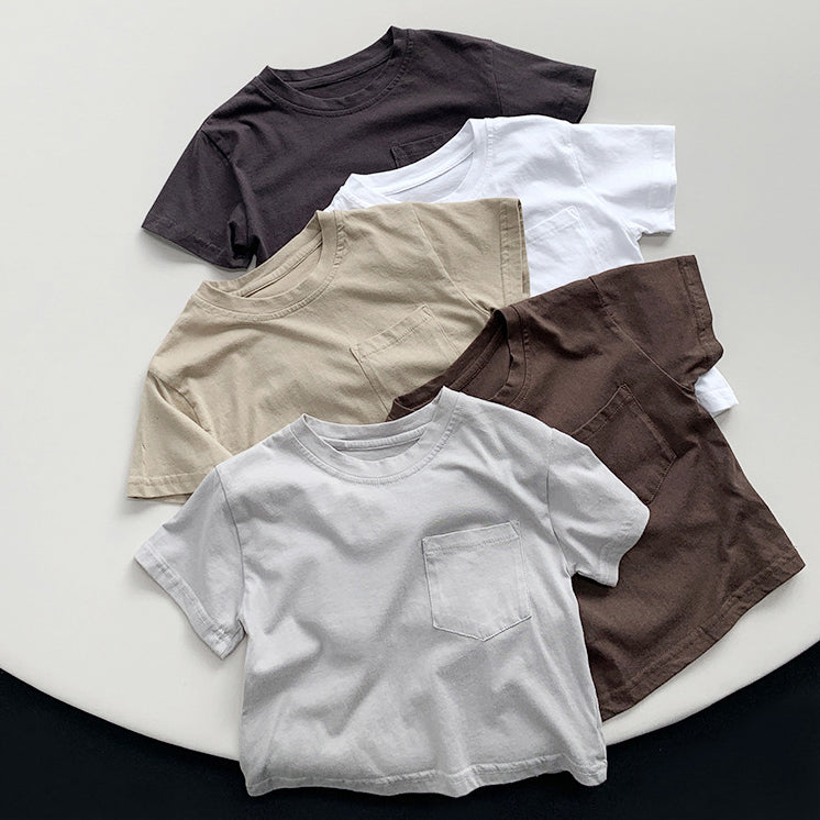 Baby Kid Girls Boys Solid Color T-Shirts Wholesale 240802166