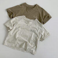 Baby Kid Girls Boys Solid Color Tops Wholesale 240802124