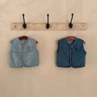 Baby Kid Girls Boys Solid Color Vests Waistcoats Wholesale 230828222