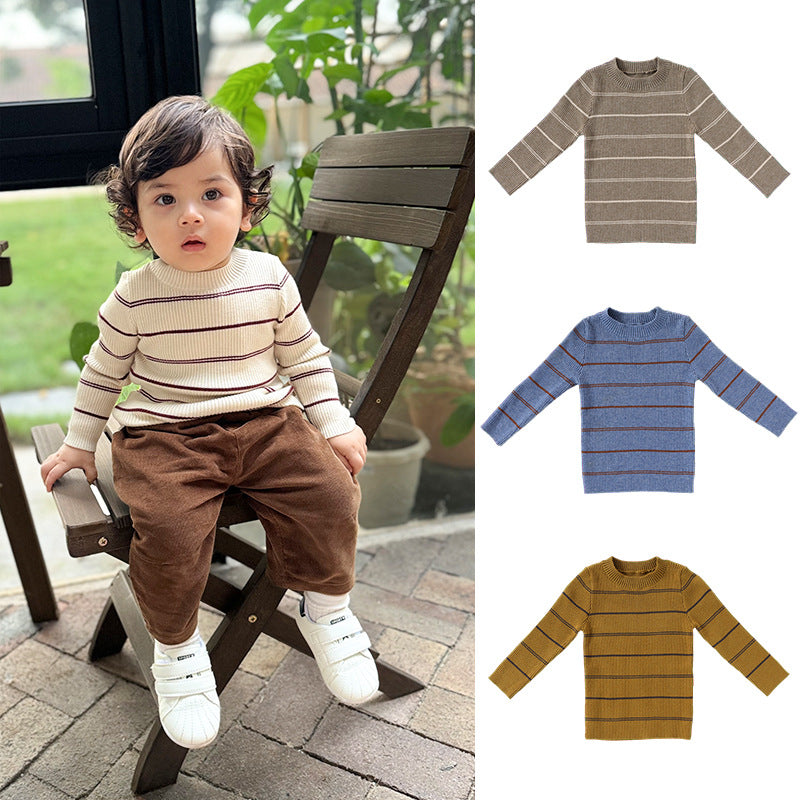 Baby Kid Girls Boys Striped Tops Wholesale 24110644